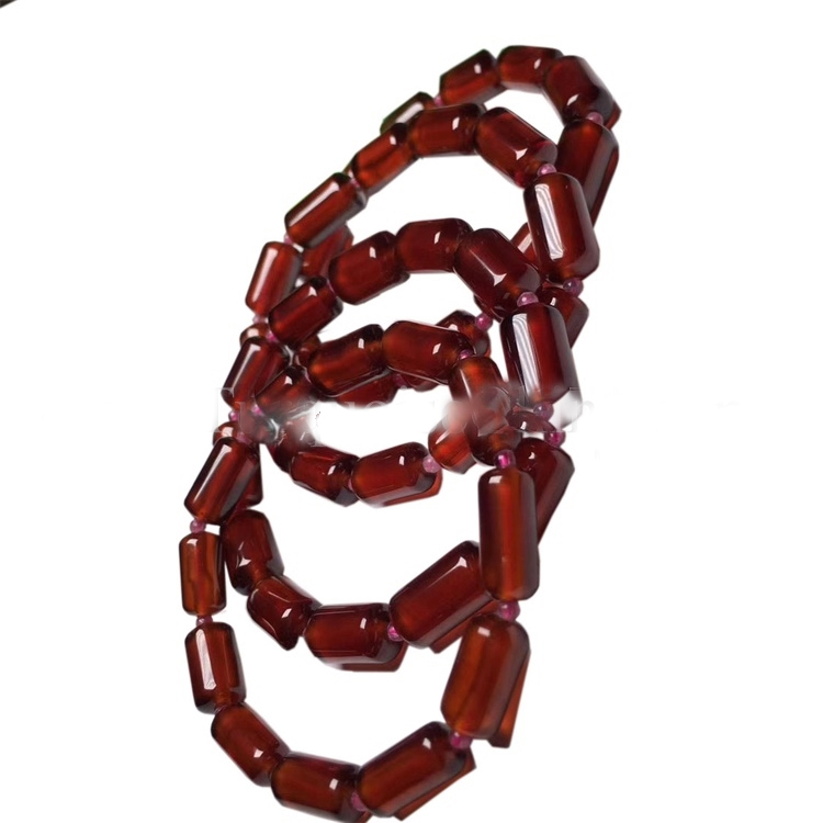 Orijinal Doğal Şarap Kırmızı Garnet Mum Boncuk Moda Kadınlar Bilezik 7
