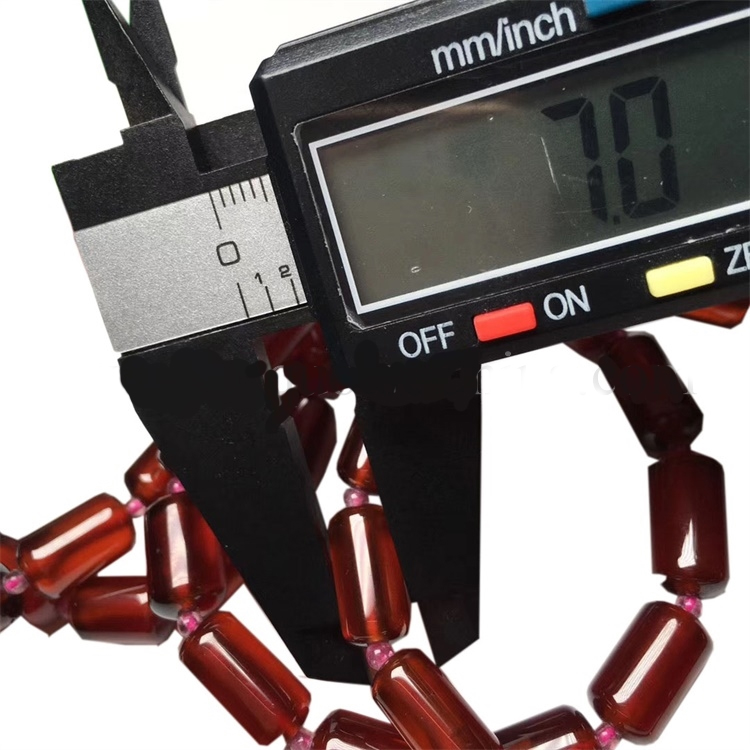 Orijinal Doğal Şarap Kırmızı Garnet Mum Boncuk Moda Kadınlar Bilezik 9