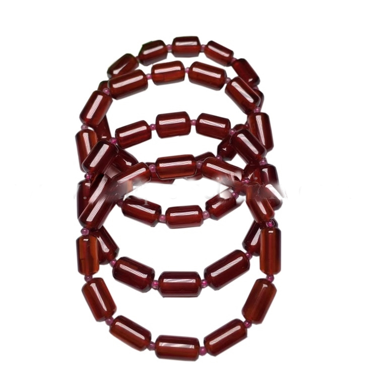 Orijinal Doğal Şarap Kırmızı Garnet Mum Boncuk Moda Kadınlar Bilezik 11