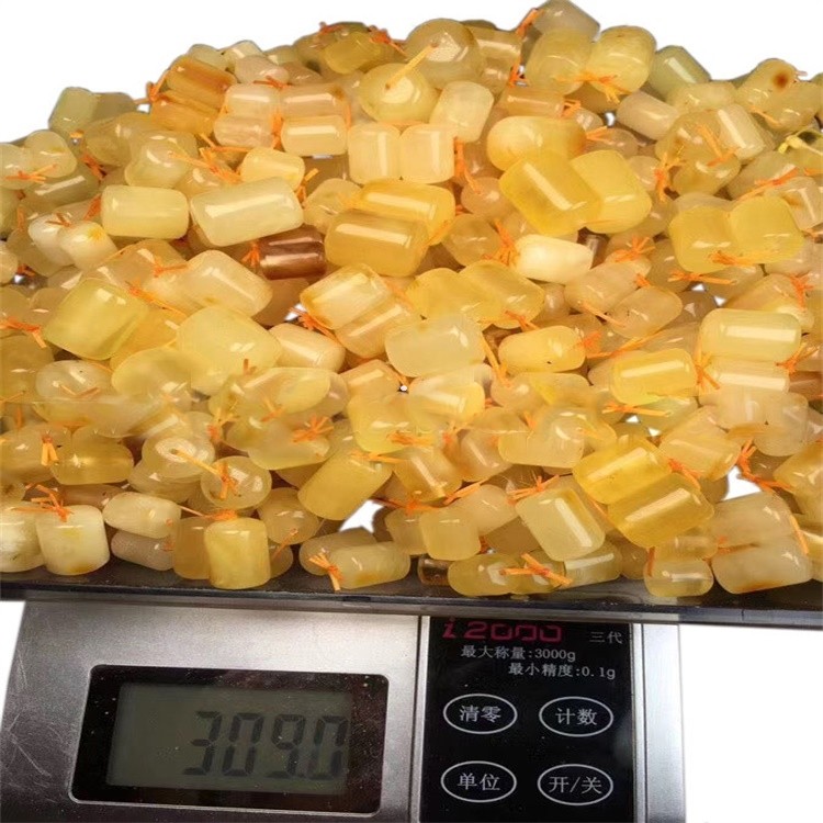 Honey Amber Bucket Beads Rare Jewelry Handmade Gift For Human 9