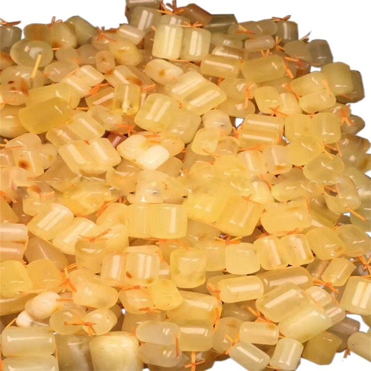 Honey Amber Bucket Beads Rare Jewelry Handmade Gift For Human 11