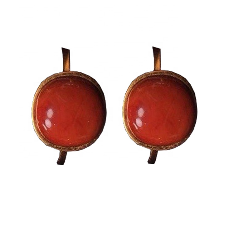 우아한 자연 반지 보석 남쪽 레드 카보 숑 반지 9