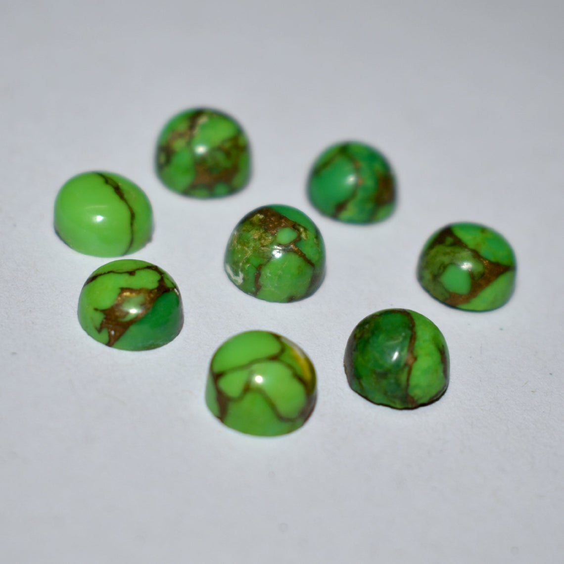 Mohave Bluet and Bronze Block / Cabochon صنع / Lapidary / Arizona Turquoise 15