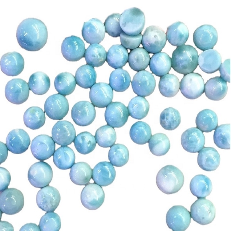 Larimar 라운드 모양 카보 숑 놀라운 모양 보석 Larimar Cabochon 느슨한 보석 11