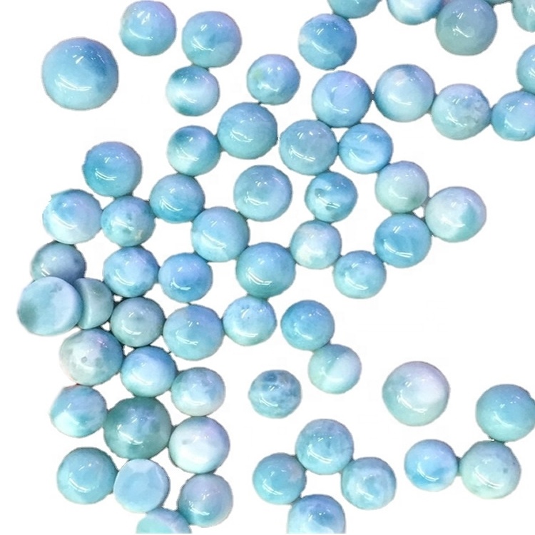 Larimar 라운드 모양 카보 숑 놀라운 모양 보석 Larimar Cabochon 느슨한 보석 15