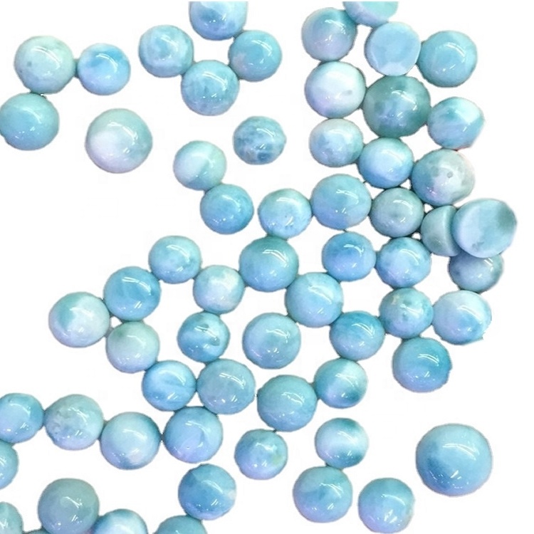 Larimar 라운드 모양 카보 숑 놀라운 모양 보석 Larimar Cabochon 느슨한 보석 13