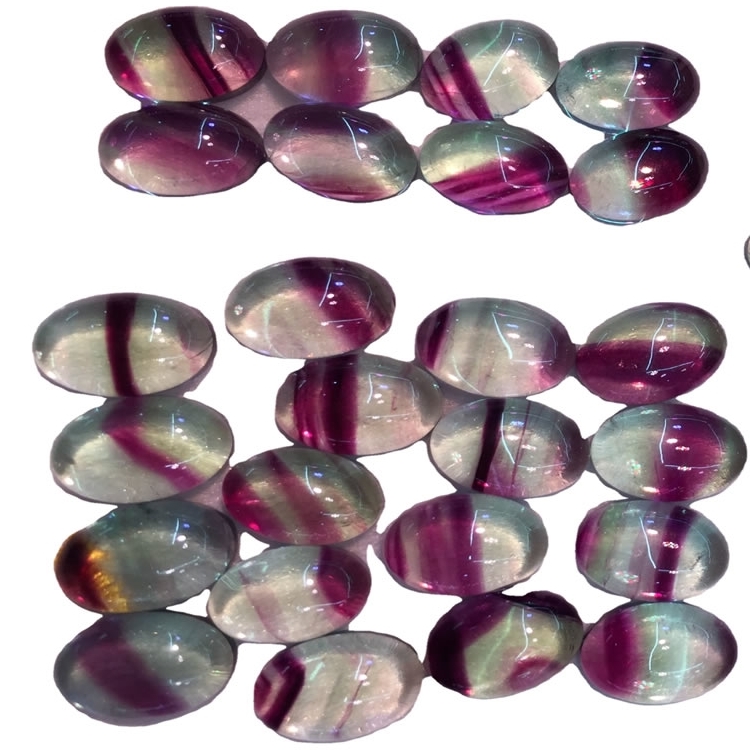 Nyasi nyingi za fluorite za fluorite kwa ajili ya mauzo ya lolori ya oval 15