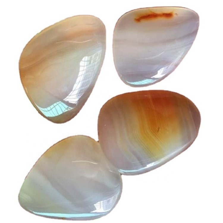អ្នករចនាម៉ូដ Pear Montana Agate Cabocho Cabochon ប៉ូលាម៉ុនតាណាខាញ់ខេនថលធ្វើឱ្យដៃចាស់ jemstone j 11