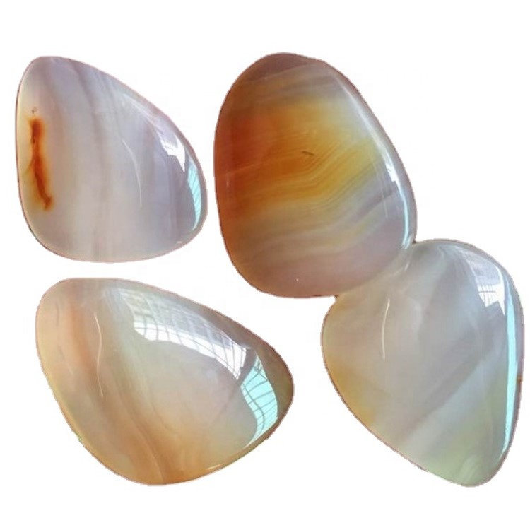 អ្នករចនាម៉ូដ Pear Montana Agate Cabocho Cabochon ប៉ូលាម៉ុនតាណាខាញ់ខេនថលធ្វើឱ្យដៃចាស់ jemstone j 9