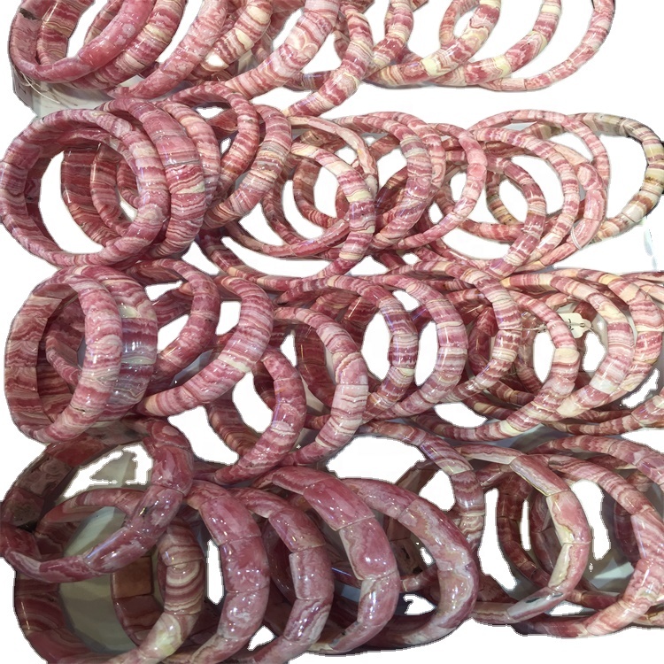 100% naturalmente, brazalete de rododocrosita, make venta al por mayor, rodocrosito, piedra preciosa, piedra de piedras preciosas, tricicatoria, pulsera 12