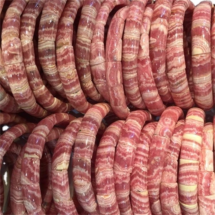 100% naturalmente, brazalete de rododocrosita, make venta al por mayor, rodocrosito, piedra preciosa, piedra de piedras preciosas, tricicatoria, pulsera 16