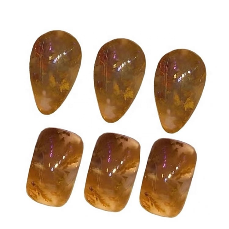 Imvelo ye-Moss Moss Agate Fancy HASH SAME CABHOCON LEMSTONE OKWENGEZIWE Yokwenza ubucwebe 9