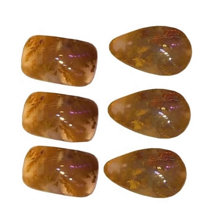 Imvelo ye-Moss Moss Agate Fancy HASH SAME CABHOCON LEMSTONE OKWENGEZIWE Yokwenza ubucwebe 11