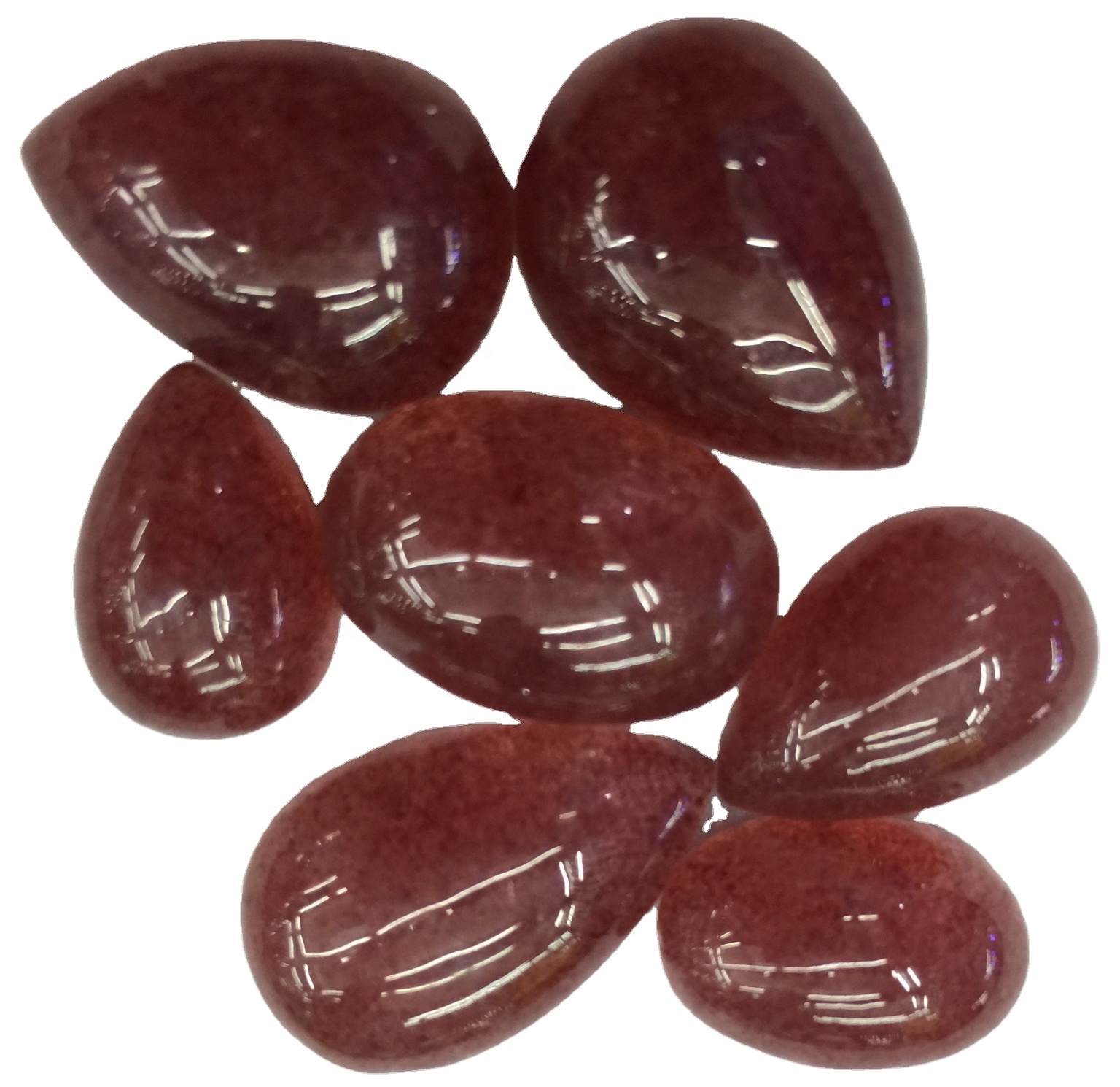 بۆلجۈرگەن Quartz Cabochon نەشپۈت گۆھىرى تەبىئىي تاش بوش تاش 9