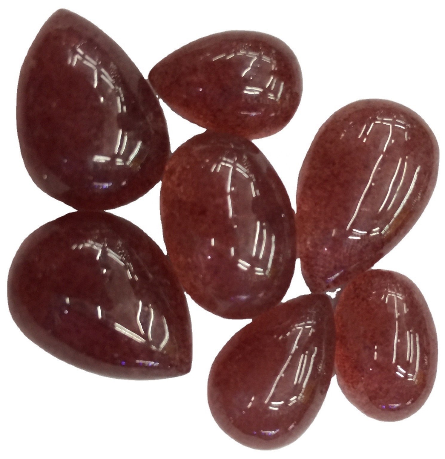 بۆلجۈرگەن Quartz Cabochon نەشپۈت گۆھىرى تەبىئىي تاش بوش تاش 13