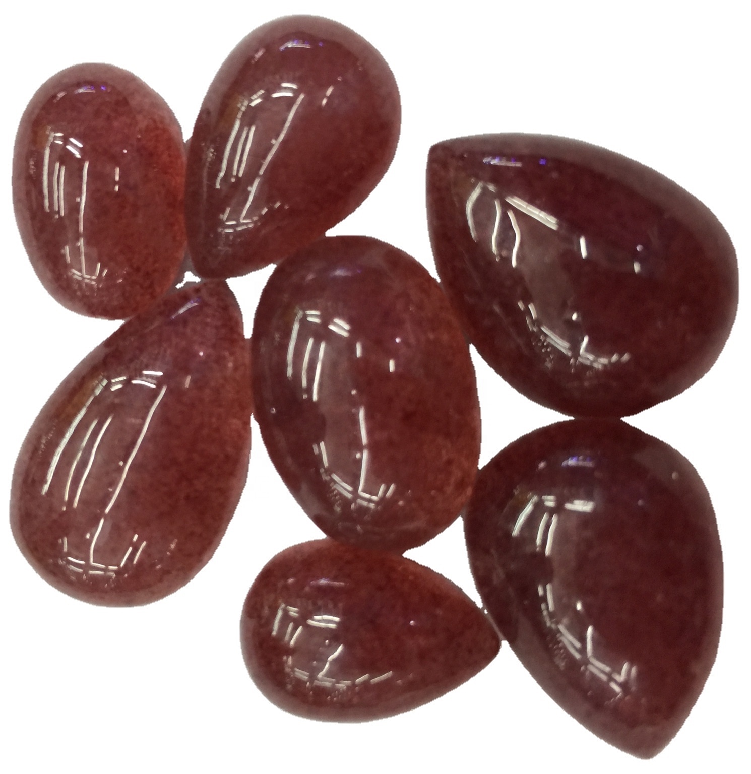 بۆلجۈرگەن Quartz Cabochon نەشپۈت گۆھىرى تەبىئىي تاش بوش تاش 15