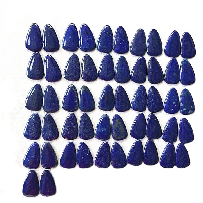 Gread Lapis Lazuli Cabochon គូ Hemstone ធ្វើដោយដៃ Cabochon ផ្គូរផ្គងថ្មគ្រឿងអលង្ការ Gust Lapis 9