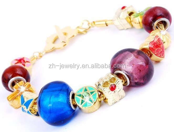 etniline läikiv ring Charm Stretch Crystal Bead käevõru 16