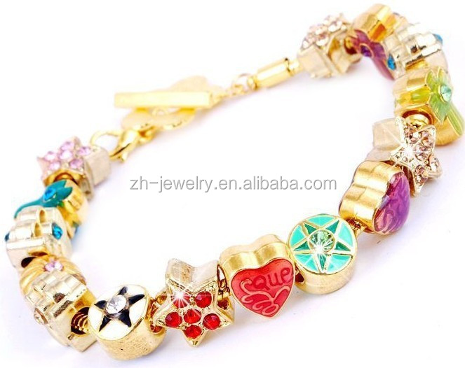 etniline läikiv ring Charm Stretch Crystal Bead käevõru 18