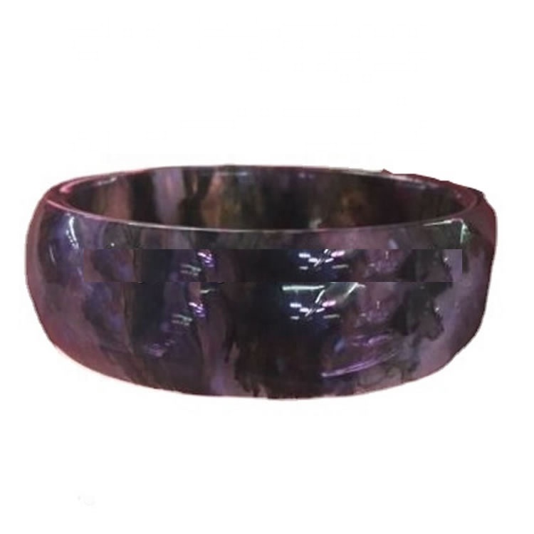 ئۆزگىچە بىر سۇگلىت بىنەپشە رەڭلىك Jadeite Jade گۆھىرى Bangle ھەقىقىي كۆركەم يۇمىلاق چەمبەر بىلەيزۈك زىبۇزىننەت سوۋغىسى ئىچىدە 60-62 مىللىمېتىر 7