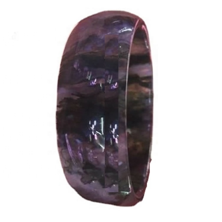 ئۆزگىچە بىر سۇگلىت بىنەپشە رەڭلىك Jadeite Jade گۆھىرى Bangle ھەقىقىي كۆركەم يۇمىلاق چەمبەر بىلەيزۈك زىبۇزىننەت سوۋغىسى ئىچىدە 60-62 مىللىمېتىر 9