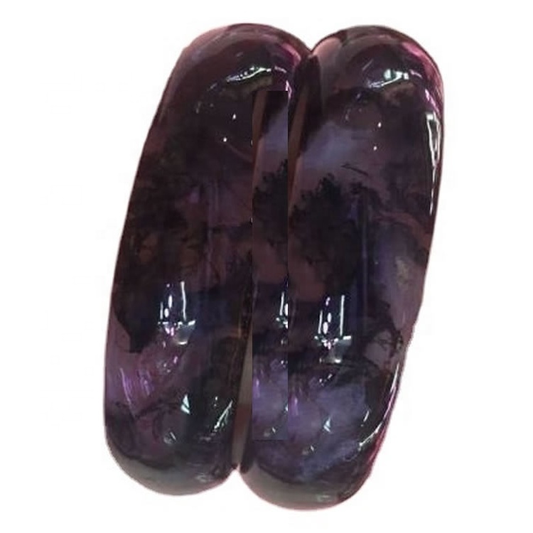 ئۆزگىچە بىر سۇگلىت بىنەپشە رەڭلىك Jadeite Jade گۆھىرى Bangle ھەقىقىي كۆركەم يۇمىلاق چەمبەر بىلەيزۈك زىبۇزىننەت سوۋغىسى ئىچىدە 60-62 مىللىمېتىر 13