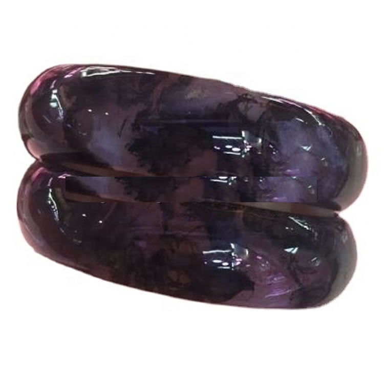 ئۆزگىچە بىر سۇگلىت بىنەپشە رەڭلىك Jadeite Jade گۆھىرى Bangle ھەقىقىي كۆركەم يۇمىلاق چەمبەر بىلەيزۈك زىبۇزىننەت سوۋغىسى ئىچىدە 60-62 مىللىمېتىر 11