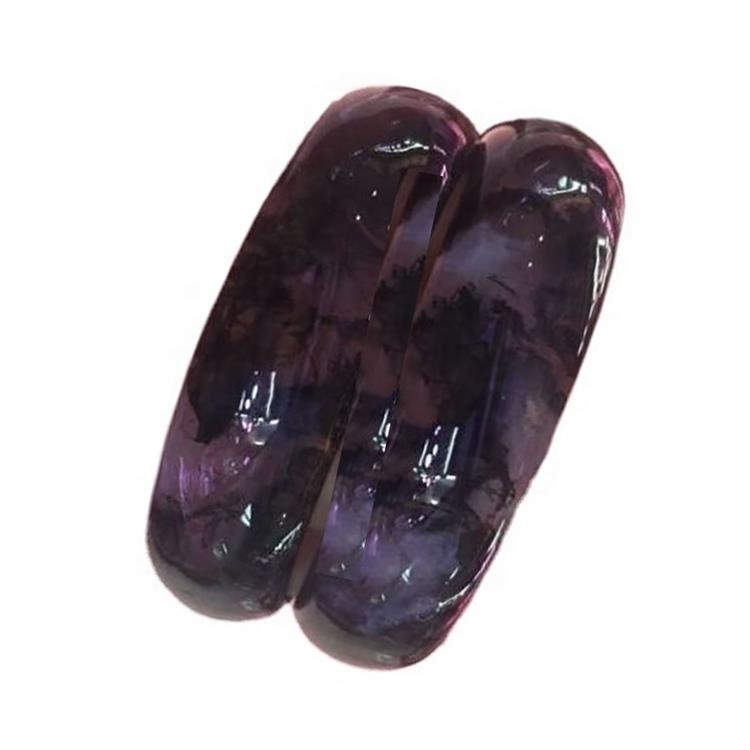 ئۆزگىچە بىر سۇگلىت بىنەپشە رەڭلىك Jadeite Jade گۆھىرى Bangle ھەقىقىي كۆركەم يۇمىلاق چەمبەر بىلەيزۈك زىبۇزىننەت سوۋغىسى ئىچىدە 60-62 مىللىمېتىر 15