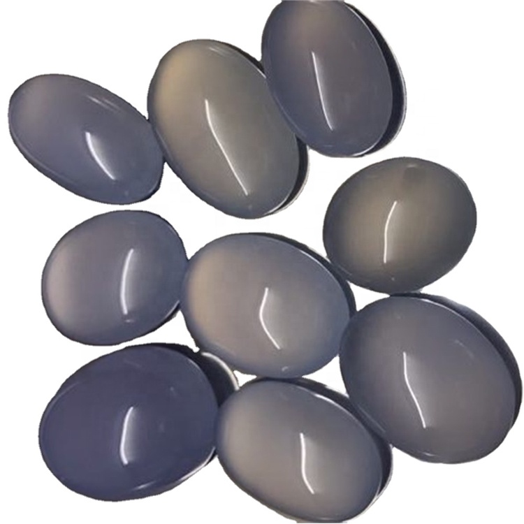 Asili ya bluu chalcecony cabochon jiwe cabochon calibrated bluu chalcedony loose gemstone kura kwa ajili ya kufanya kujitia 9