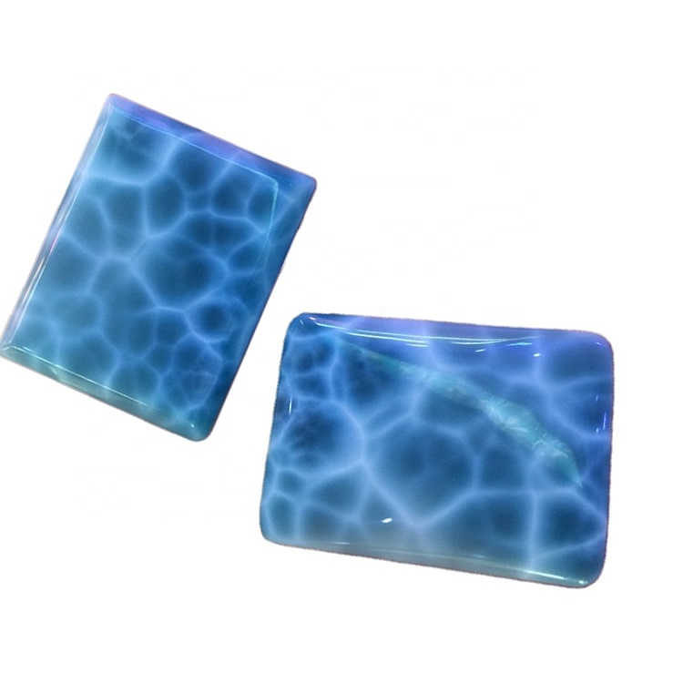 Larimar Cabogar ConcoChon លក់ដុំមានរាងសំប៉ែតមេឃពណ៌ខៀវដែលមានពណ៌ខៀវធម្មជាតិ 11