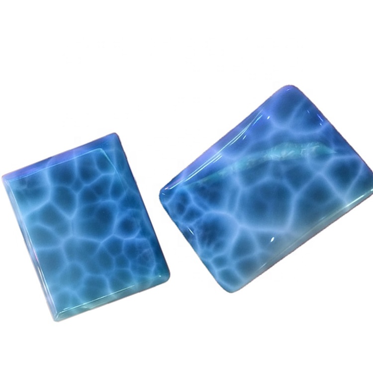 Larimar Cabogar ConcoChon លក់ដុំមានរាងសំប៉ែតមេឃពណ៌ខៀវដែលមានពណ៌ខៀវធម្មជាតិ 13