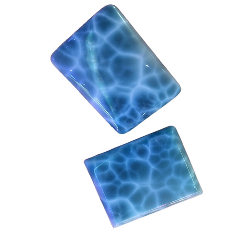 Larimar Cabogar ConcoChon លក់ដុំមានរាងសំប៉ែតមេឃពណ៌ខៀវដែលមានពណ៌ខៀវធម្មជាតិ 15