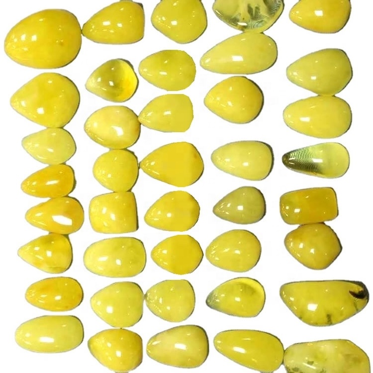 amber cabochon pele pele al altons ថ្មធម្មជាតិ gemstone រលុង 15