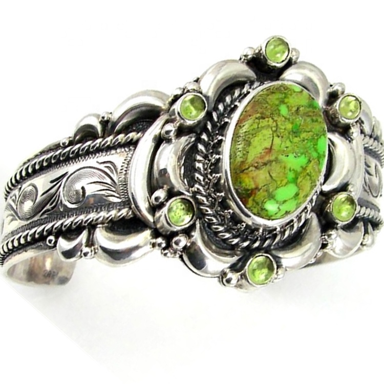 Frauen Silber Türkis Armreifen Schmuck machen Großhandel 7