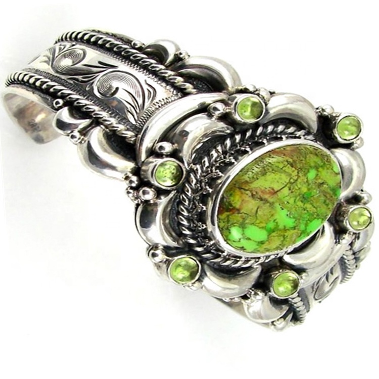 Frauen Silber Türkis Armreifen Schmuck machen Großhandel 9