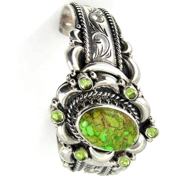 Frauen Silber Türkis Armreifen Schmuck machen Großhandel 11