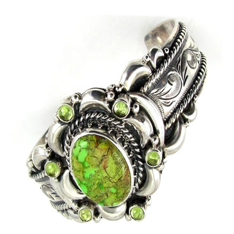 Frauen Silber Türkis Armreifen Schmuck machen Großhandel 13