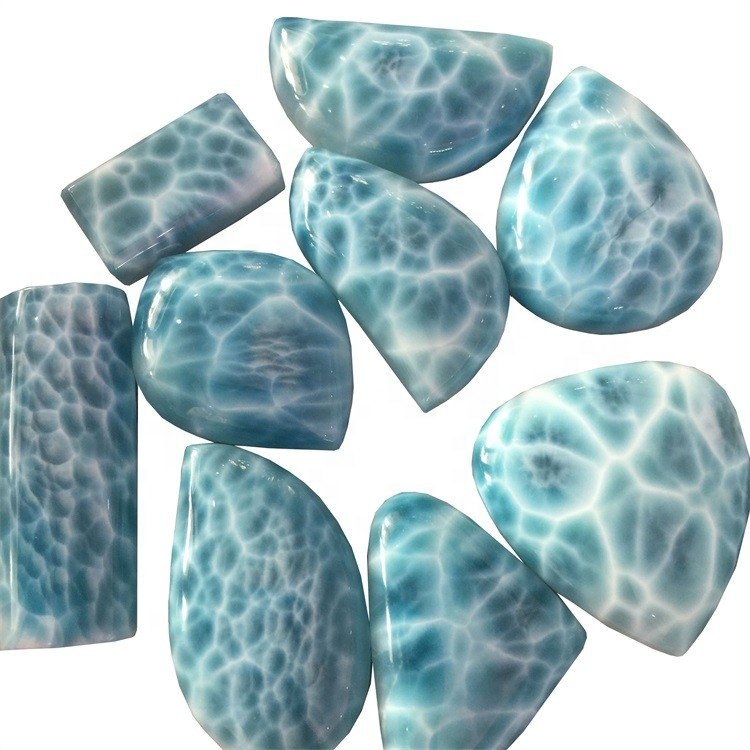 Aliran Larimar Gemstone Natural Larimar Cabochon Larimar Larimar Larimar Perhiasan Perhiasan Gemstone Larimar 9