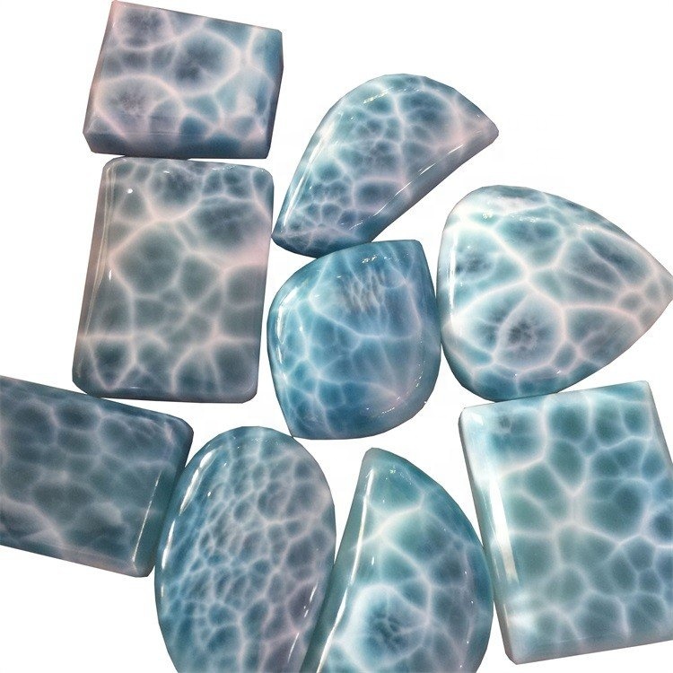 Aliran Larimar Gemstone Natural Larimar Cabochon Larimar Larimar Larimar Perhiasan Perhiasan Gemstone Larimar 11