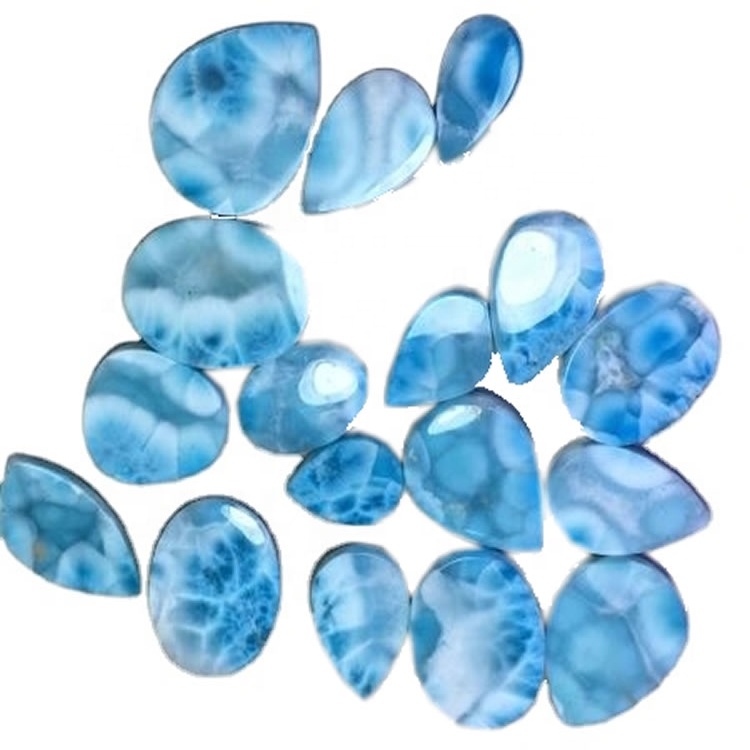 Larimar Cabochon Hot Bejjiegħ Gemstone Naturali (Repubblika Dominikana) Australian minerali naturali kollha huwa 100% blu naturali daqs kollu 9