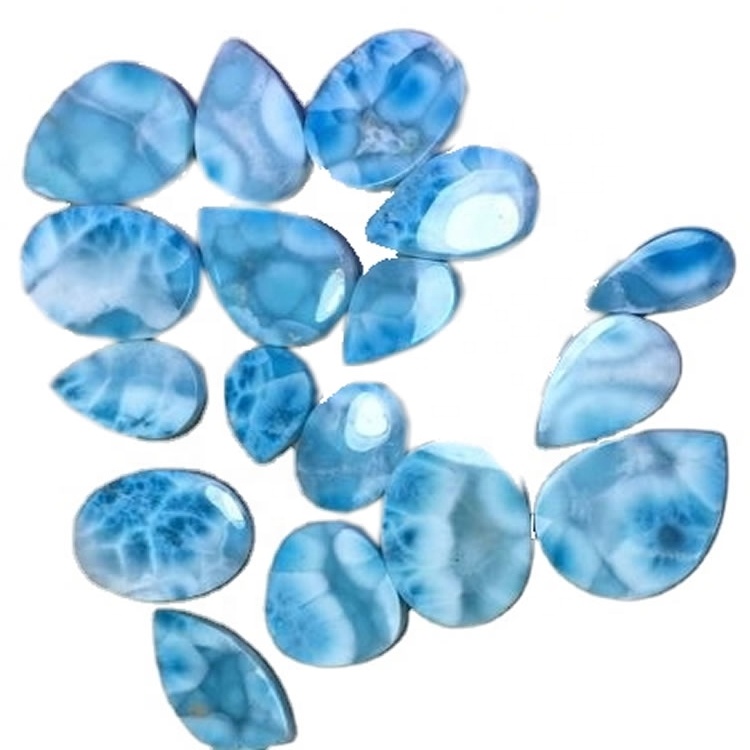 Larimar Cabochon Hot Bejjiegħ Gemstone Naturali (Repubblika Dominikana) Australian minerali naturali kollha huwa 100% blu naturali daqs kollu 15