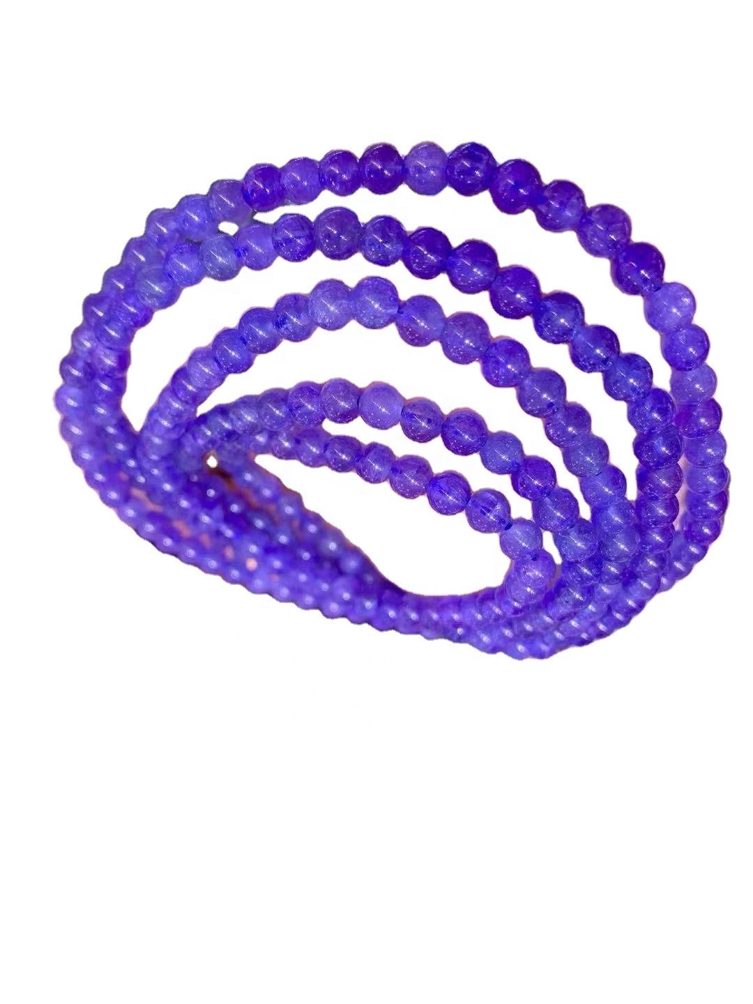 天然坦桑石光滑rondelle珠子天然寶石珠16英寸寶石 11