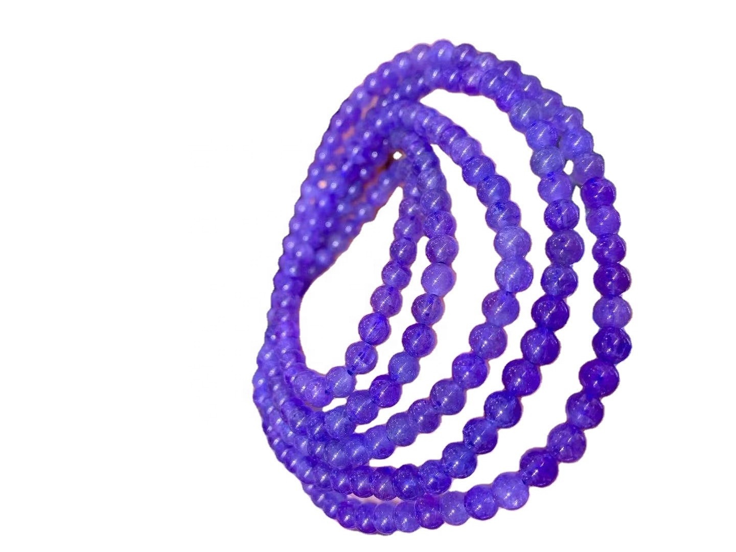 天然坦桑石光滑rondelle珠子天然寶石珠16英寸寶石 13