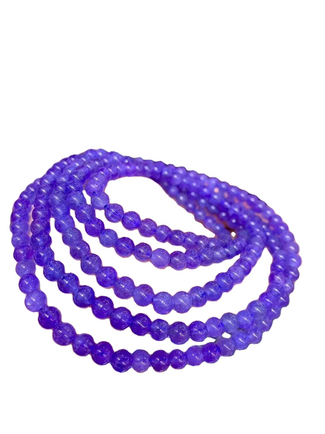 天然坦桑石光滑rondelle珠子天然寶石珠16英寸寶石 15