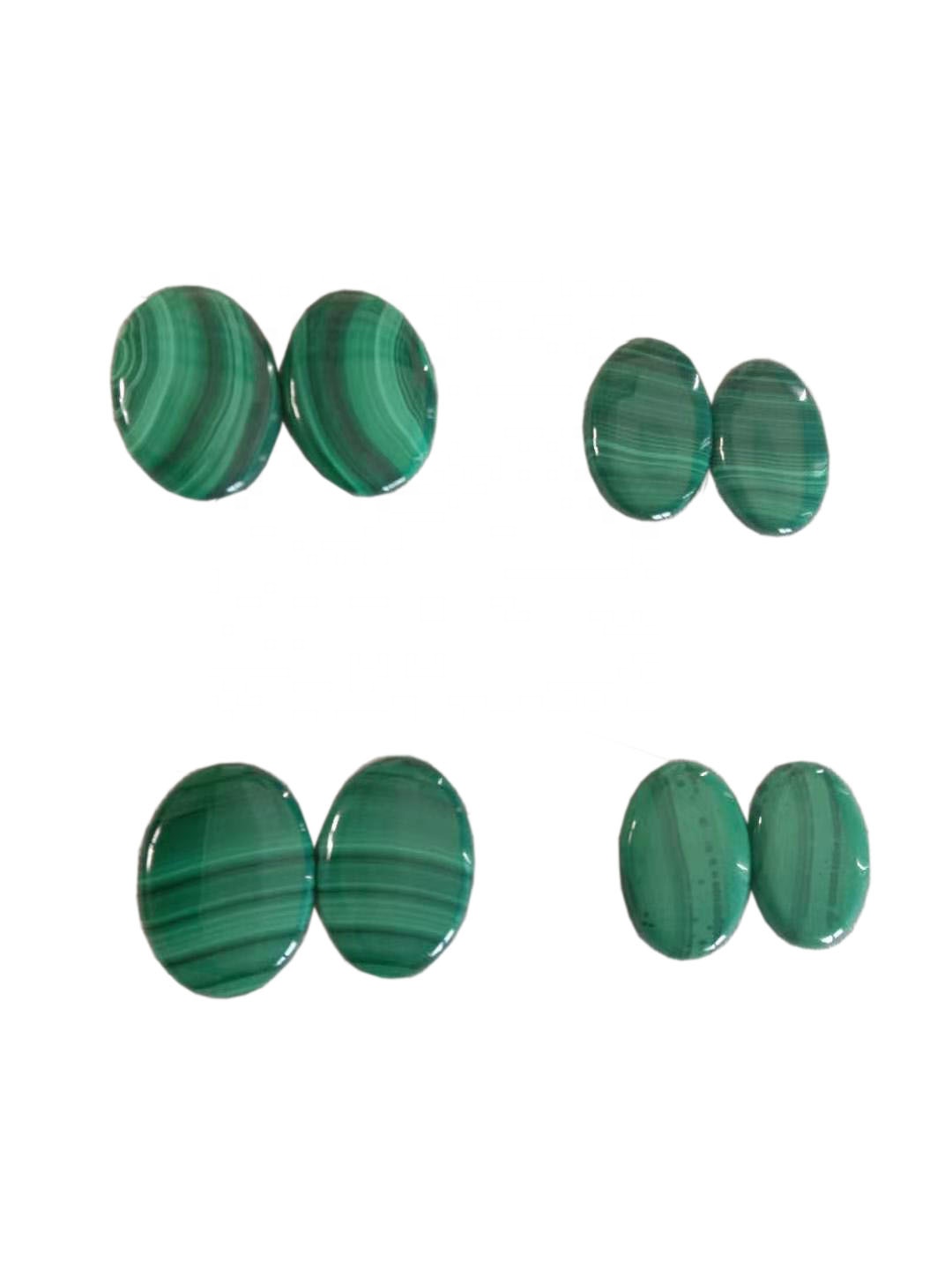 الزوج المالاشيت جودة عالية المالاشيت كابوشون فضفاض الأحجار الكريمة 9