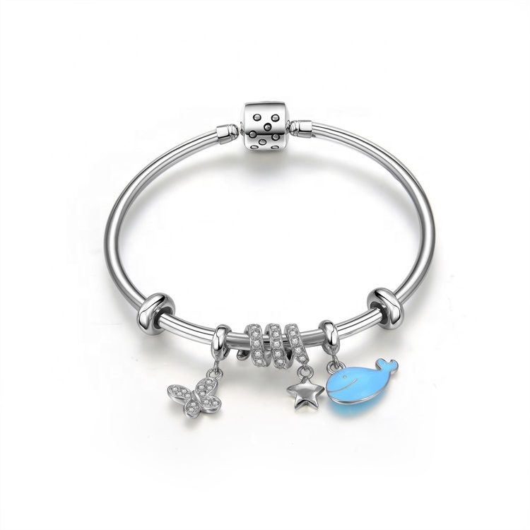 925 الفضة الاسترليني جولة الإسورة سوار 16