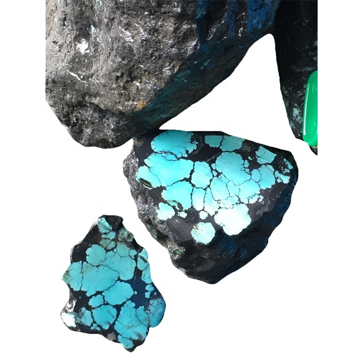 Tibetas tirkīza raupja brīvā forma brīvs dārgakmens oriģinālais tirkīza materiāls raupja 36