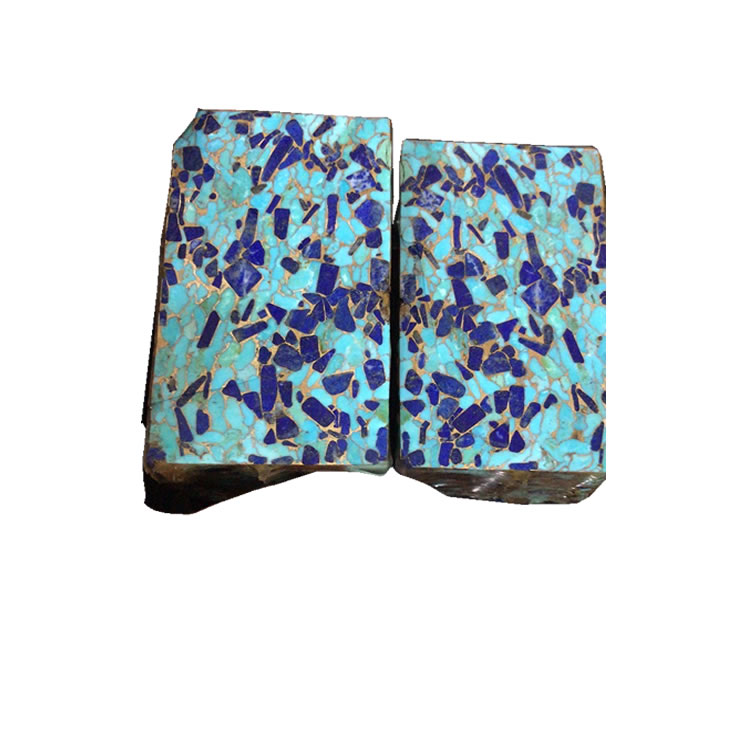 綠松石和Lapis銅壓縮綠松石塊 7