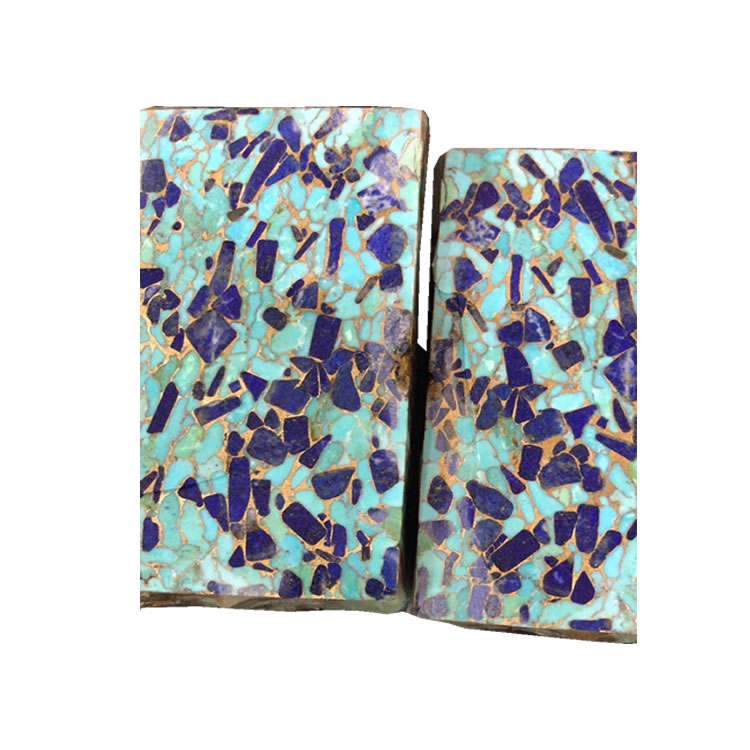 綠松石和Lapis銅壓縮綠松石塊 9