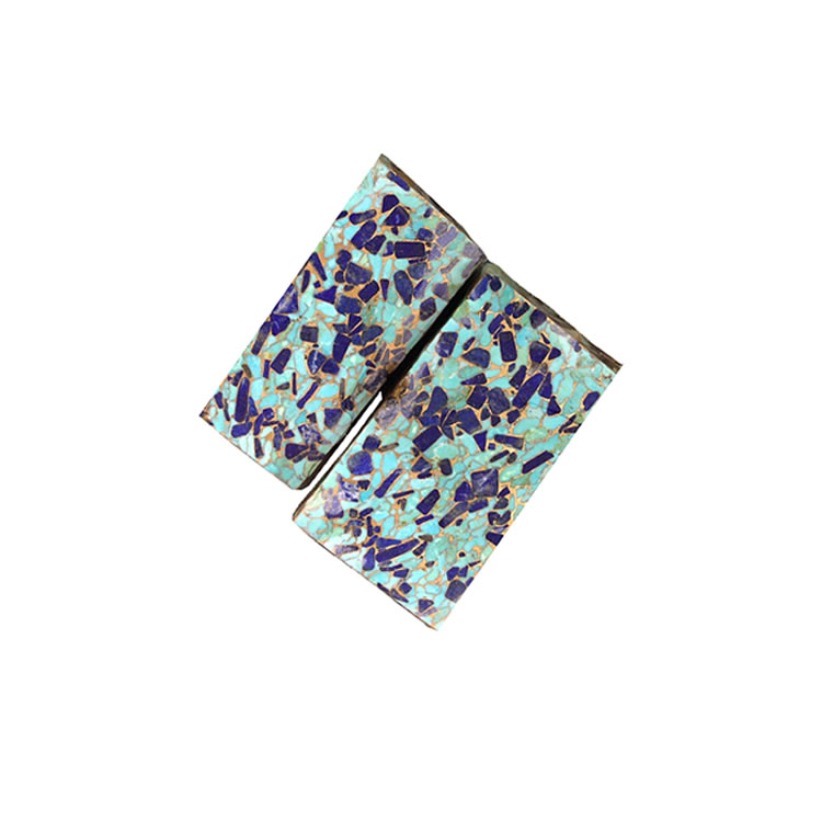 綠松石和Lapis銅壓縮綠松石塊 13